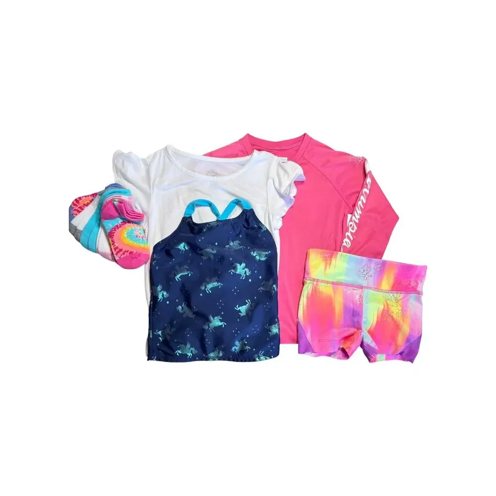 Girls Size 6 Clothing Lot Bundle hanna Andersson Colombia Reebok h&m justice ect